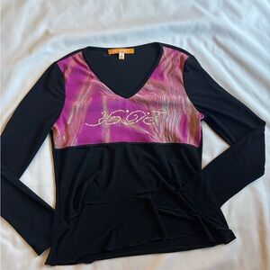 Y2K LongSleeve with bedazzled letters